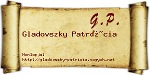 Gladovszky Patrícia névjegykártya